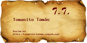 Tomasits Tamás névjegykártya