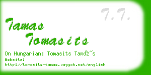 tamas tomasits business card